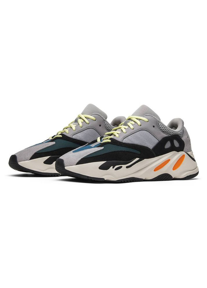 Серые кроссовки yeezy boost 700 wave runner solid grey No Brand