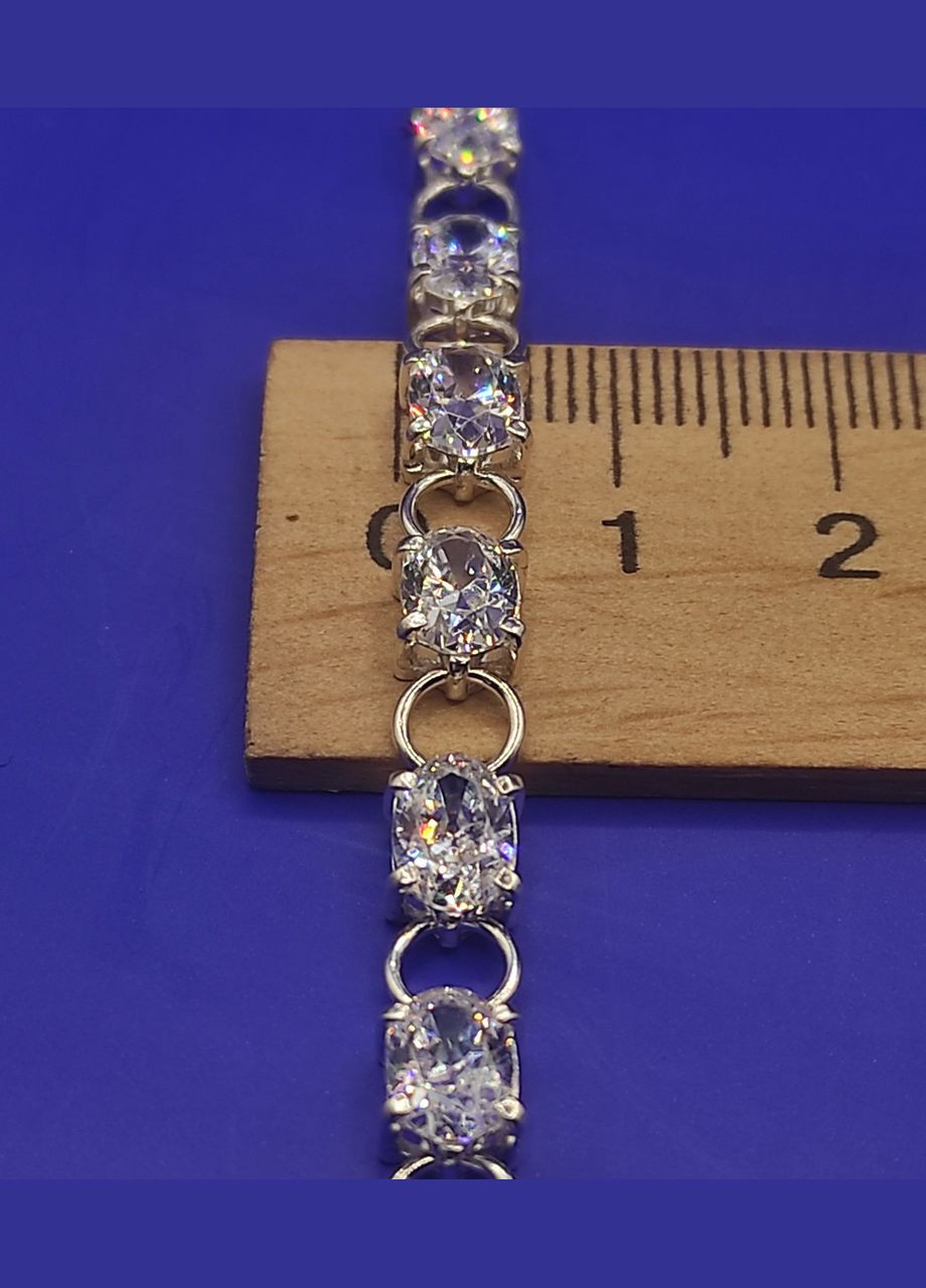 Срібний жіночий браслет 925 проби Довжина 16,0–19,0 см Shiny 10075 No Brand (332806822)