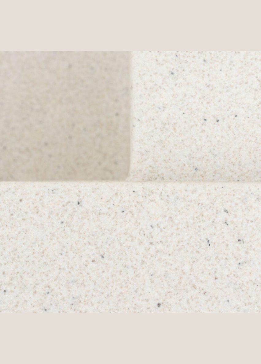 Гранитная мойка для кухни 9651 ATLAS матовая Белая в точку Platinum (342069239)