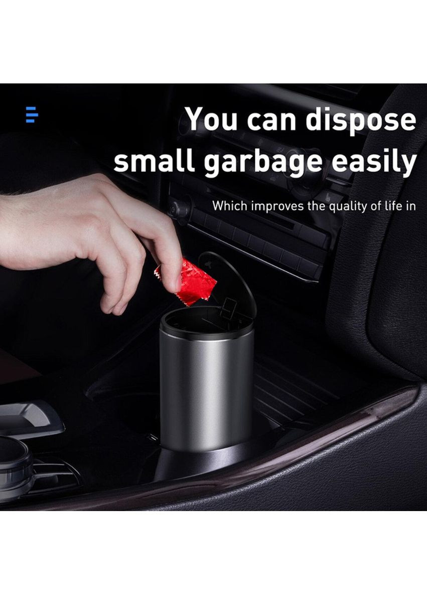 Автомобільний сміттєвий контейнер Gentleman Style Vehicle-mounted Trash Can（Bag1 roll/30）Dark gray Baseus (360875297)