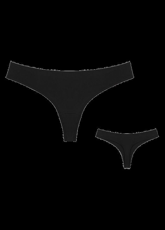 Чорні жіночі стрінги класичні Donella Безшовна (347102057)
