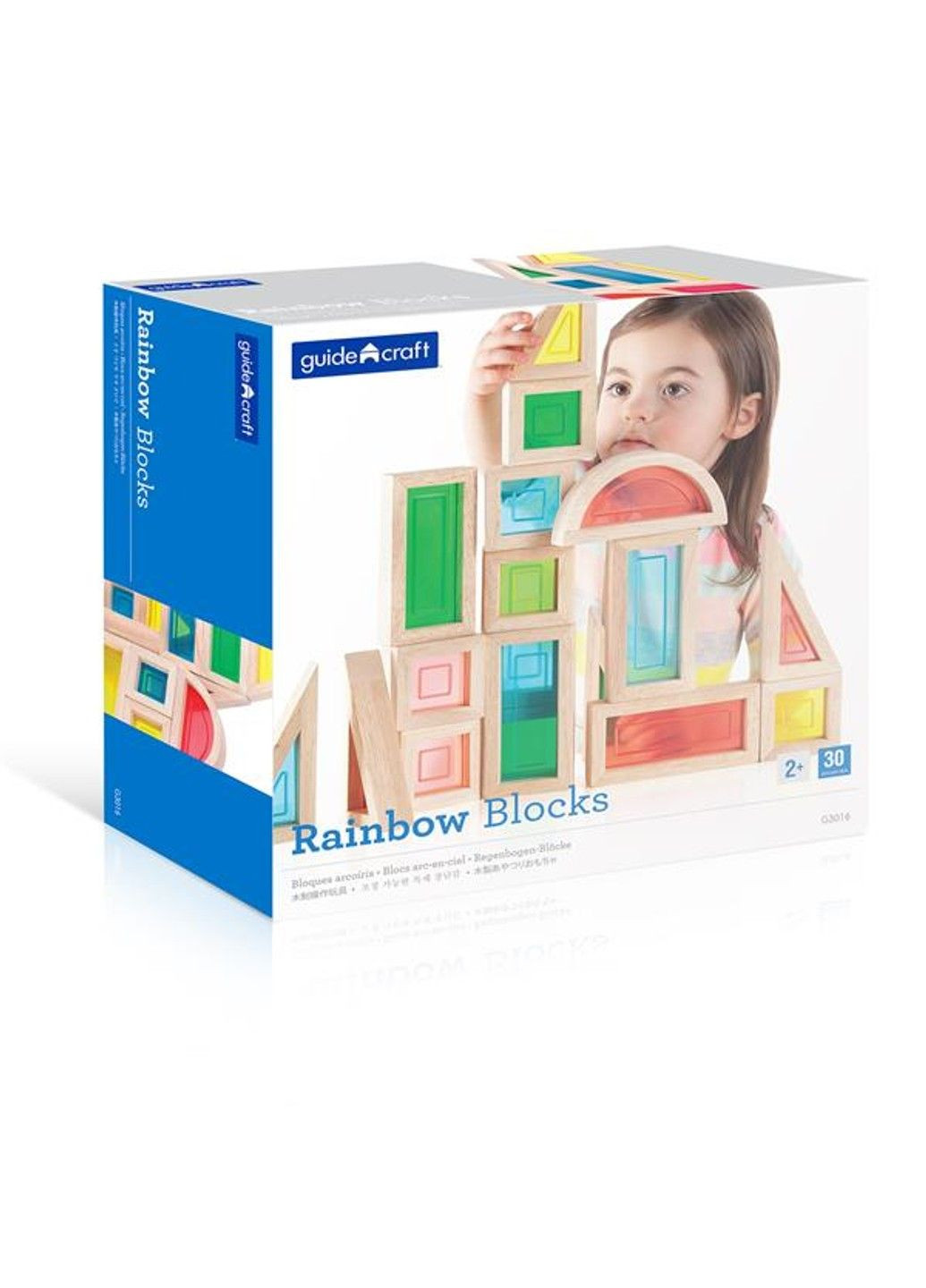Кубики Block Play Большая радуга, 14 см, 30 шт. (G3016) Guidecraft (331173893)