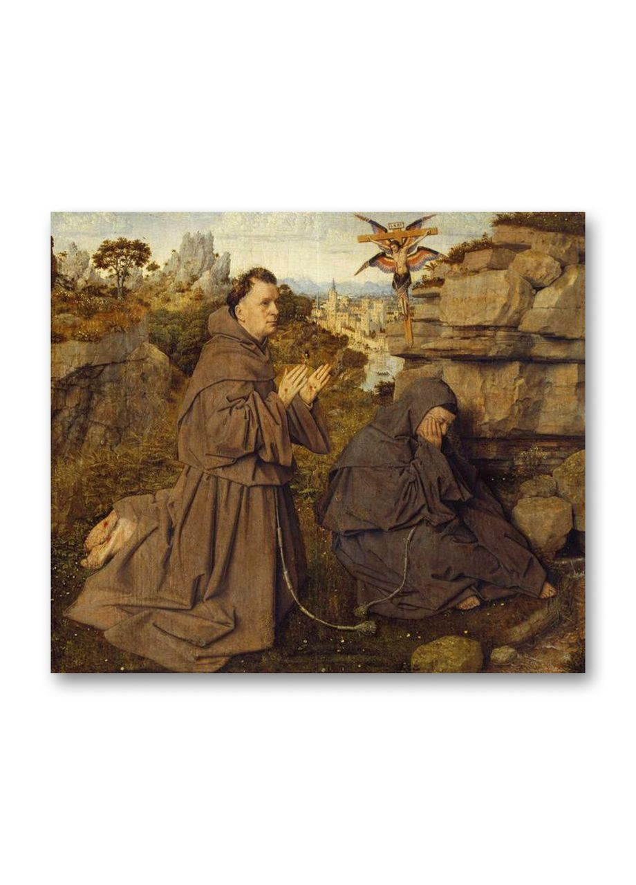 Друк на полотні Святий Франциск отримує стигмати Ян ван Ейк 20x30 No Brand (346495371)