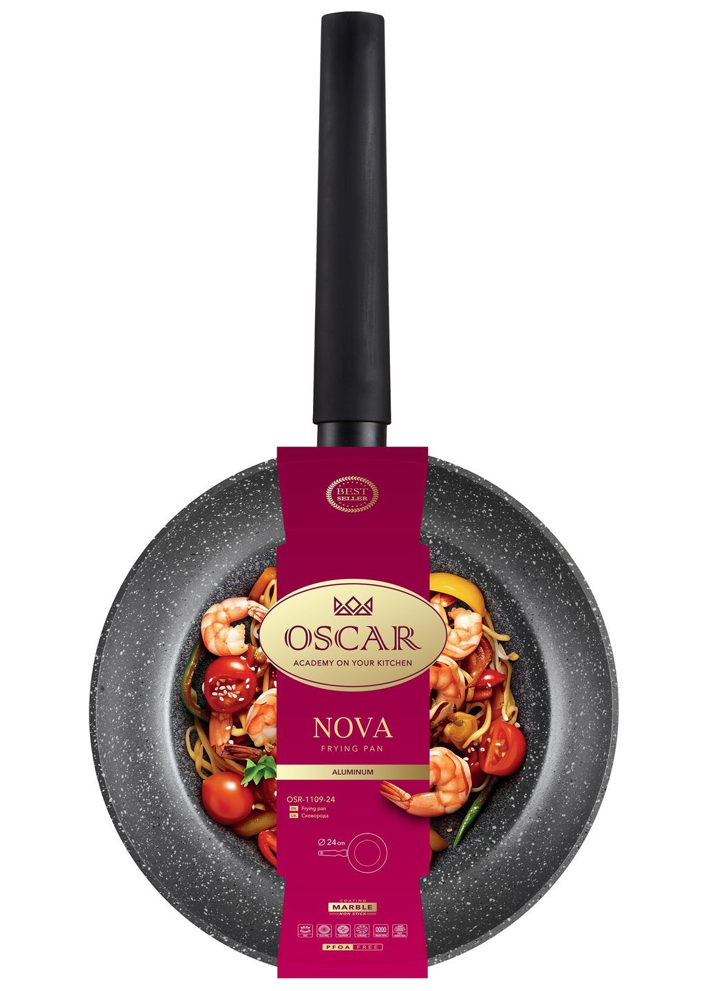 Сковорода глубокая Nova, 24 см. (6885884) Oscar (314745872)