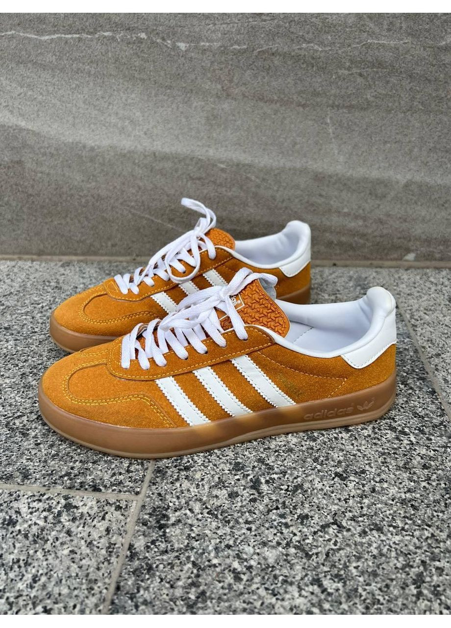 Білі Осінні кросівки чоловічі adidas gazelle yellow brown адідас газель No Brand