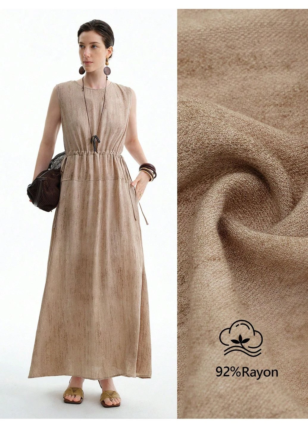 Коричнева сукня SHEIN однотонна