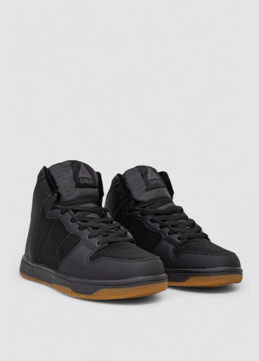 Чорні Осінні кросівки чоловічі зимові на хутрі Ager Кроссовки