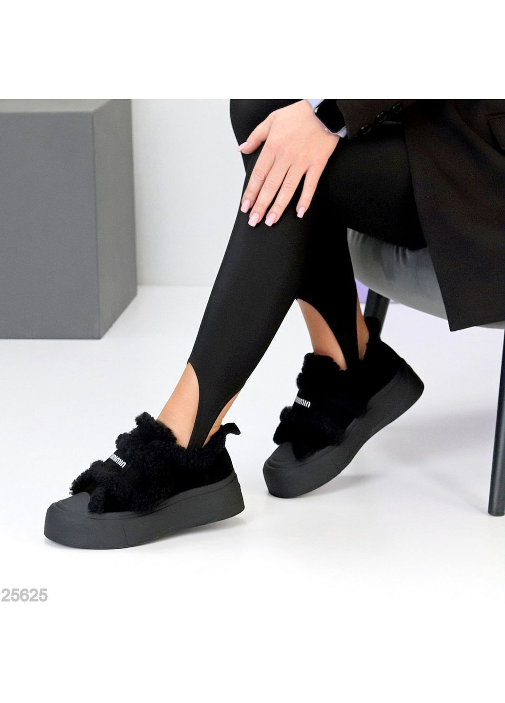 автоледи nelsa (код 25625) 🖤 натуральная замша | натуральный мех | зима No Brand