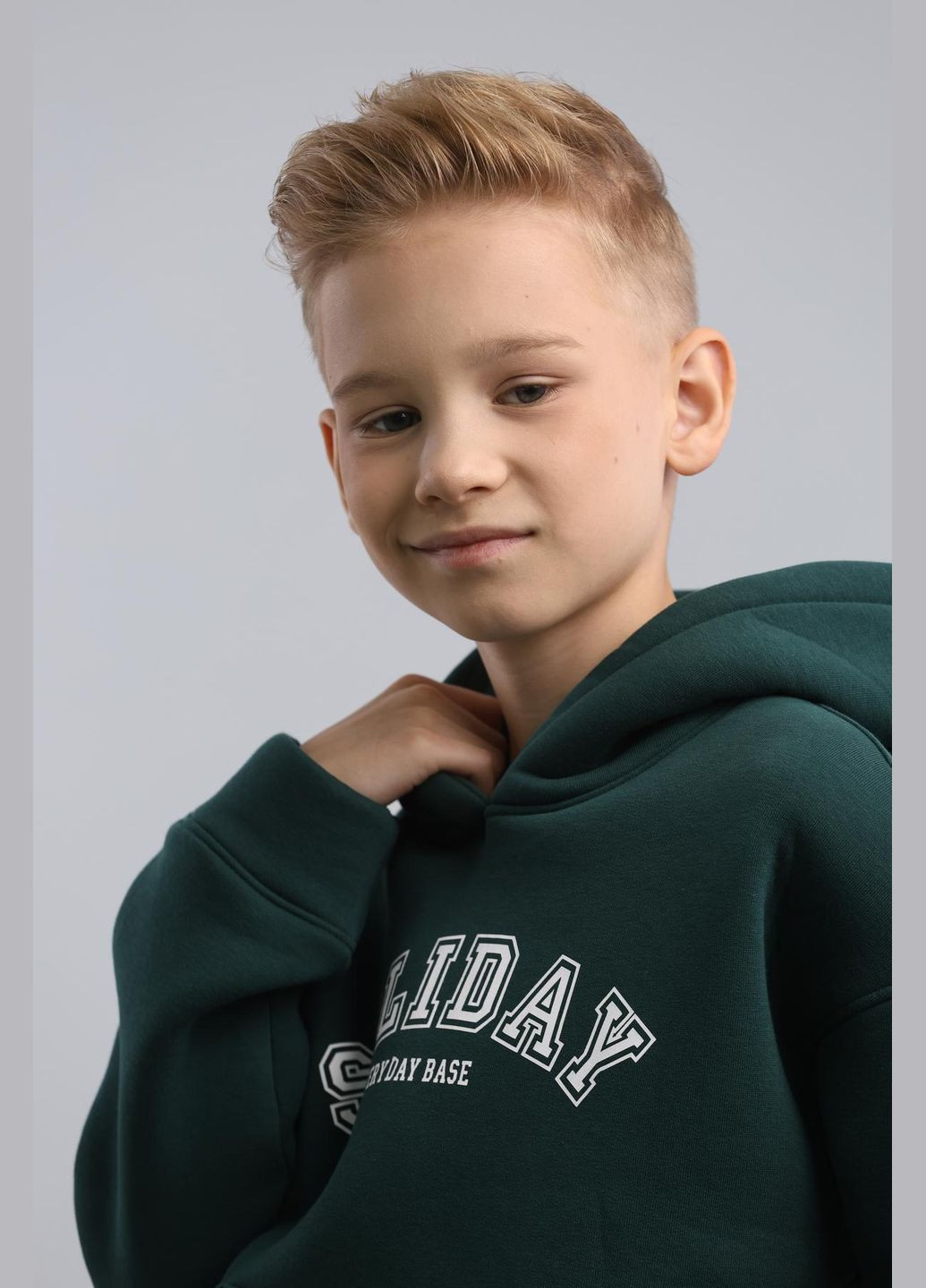 Зеленый демисезонный костюм подростковый на флисе брючный IRmAS оверсайз