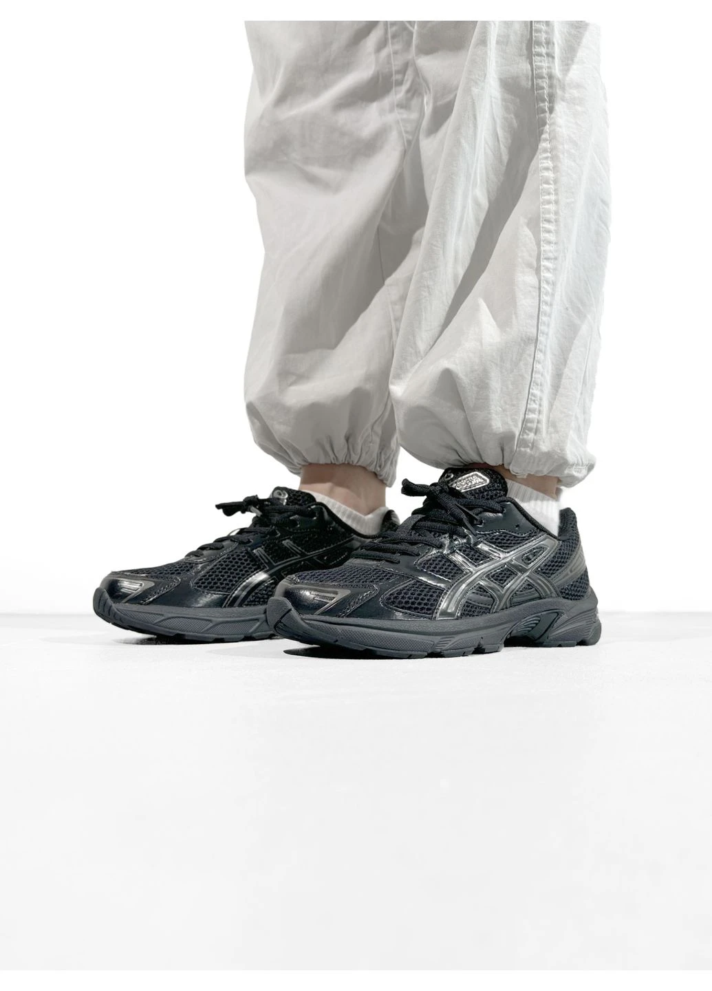 Черные летние кроссовки asics gel-1130 triple black асикс гель 1130 No Brand