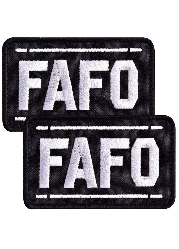 Набор шевронов 2 шт FAFO 5х8 см военная вышитая аппликация, нашивка с липучкой, вышитый патч нашивка IDEIA (325408604)