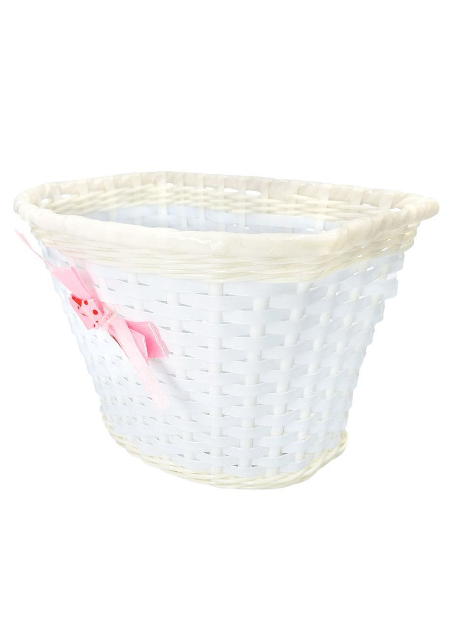 Кошик на дитячий велосипед / самокат ретро 23х16х16 см білий (G0001912) No Brand (371645456)