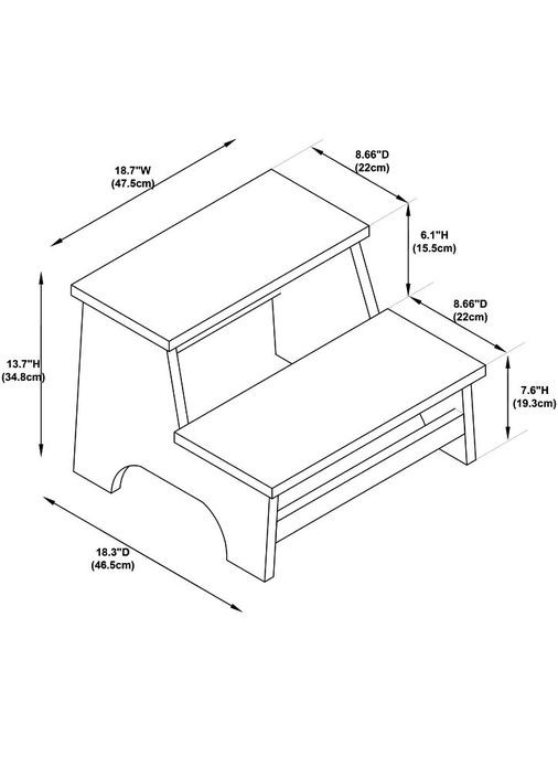 Скамейка-ступенька из дерева Флатхед мускат (ССТ-009007) No Brand (327865109)