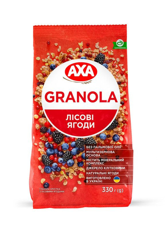 Гранола хрустка з лісовими ягодами 330г АХА (22-0858) Кукумбер (361977167)