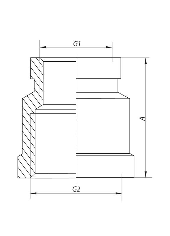 Муфта редукційна 3/4"х1" (хром) KF.C0810.chr (KF0120) KOER (322007048)