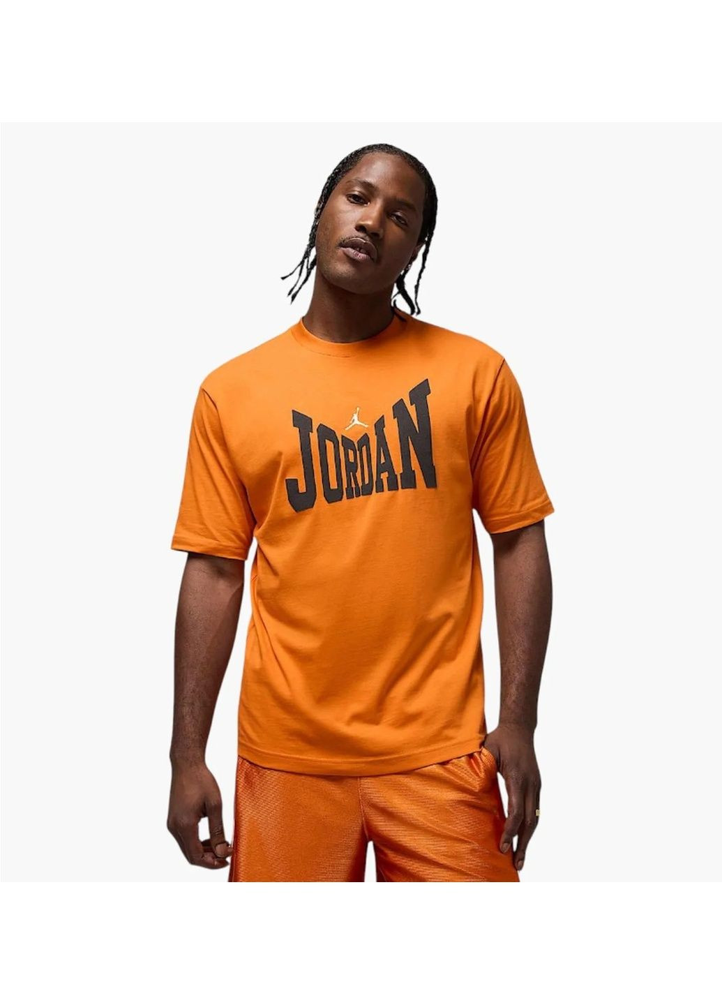 Оранжевая мужская футболка brk col wm ss orange Air Jordan