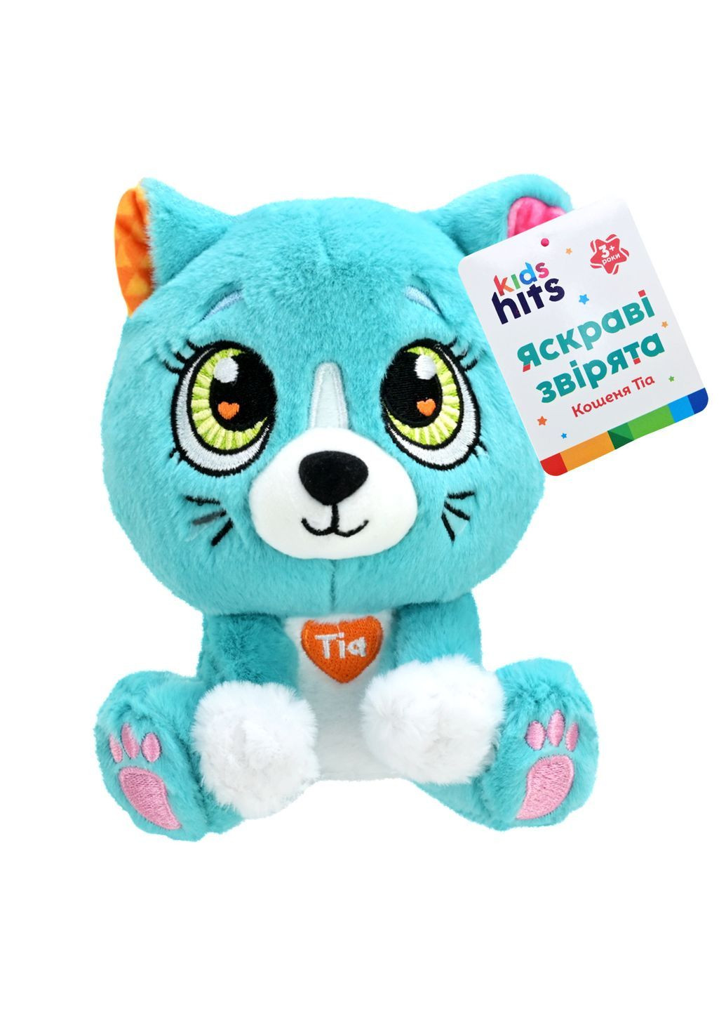 М'яка іграшка кішка Tia з серії KidsHits Brightmals, розмір 15 см, в асортименті - No Brand KH62/002 (371925715)