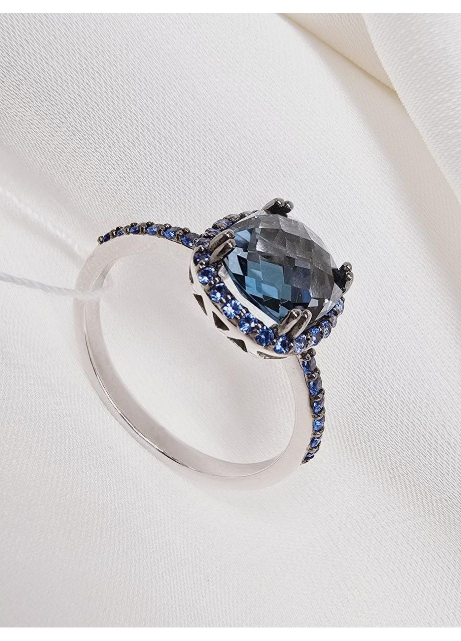 Золотое кольцо с топазом и фианитами. SOVA jewelry house (355795751)