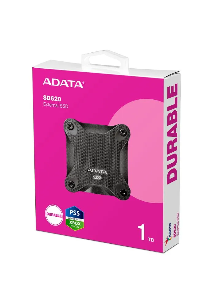 Портативний SSD 1TB USB 3.2 520/460Mb/s Black (-1TCBK) ADATA SD620 (386040744)