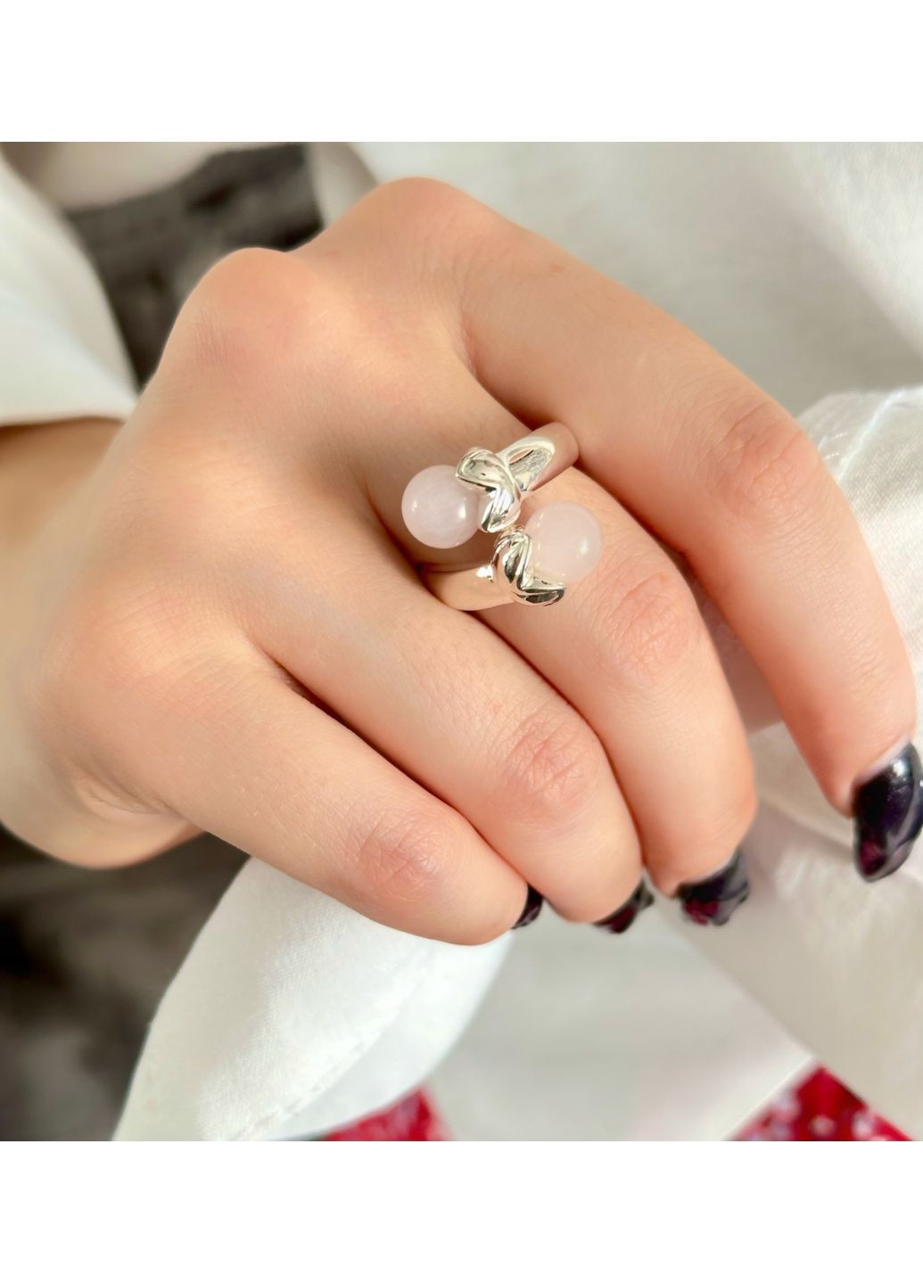 Серебряное кольцо с натуральным розовым кварцем – символ нежности, любви и женской энергии 💗💍 Family Jewelry House (356567845)