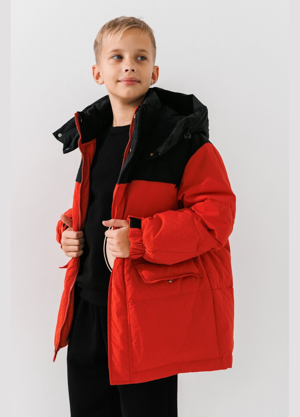 Терракотовая зимняя куртка для мальчика 88a05 134 см терракотовый shop (2000990605085) XZKAMI