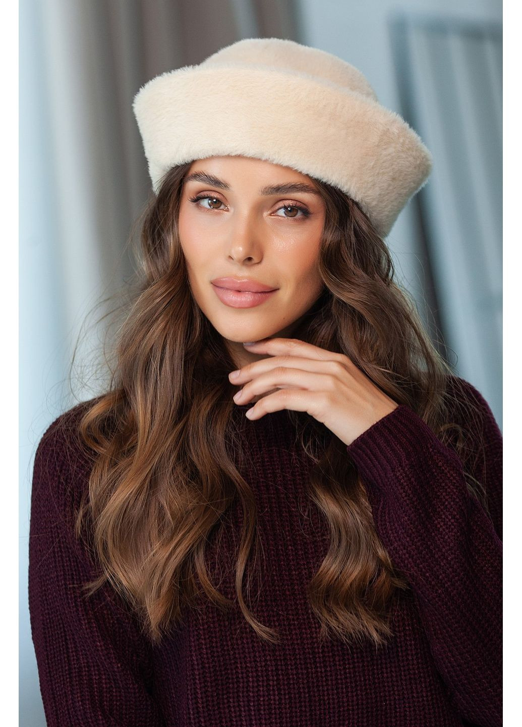 Шапка из эко меха (Морячка) Garna (362697329)
