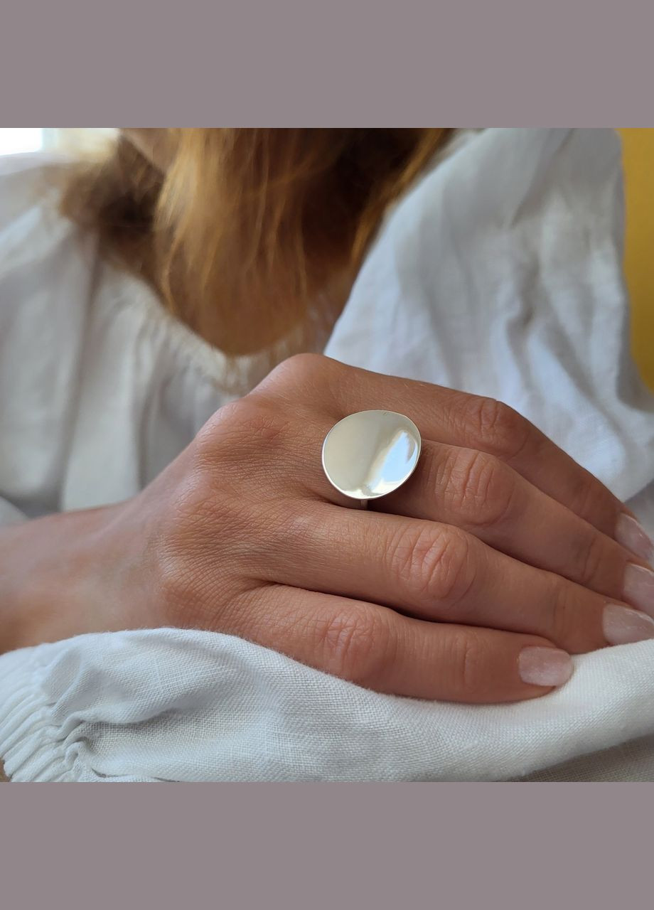 Серебряное кольцо без камней Круг размер серебро 925 пробы Родированное 1029к 3.64г Nobrand (363969067)