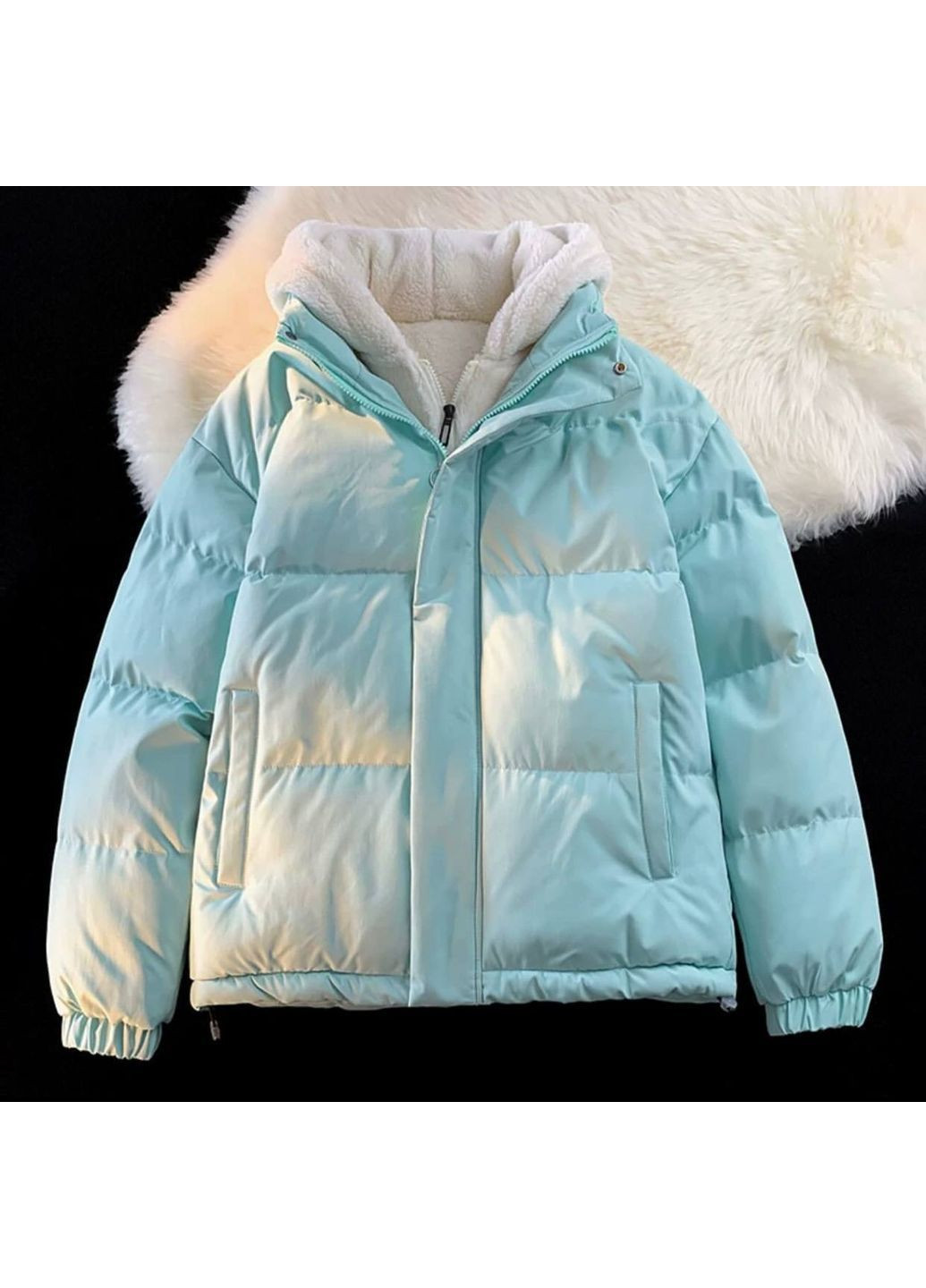 Мятная зимняя куртка бордового цвета No Brand Рз 6220 4083