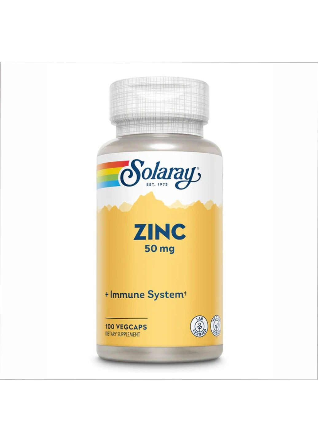 Цинк, 50 мг, 100 капсул VegCap Solaray (347600822)