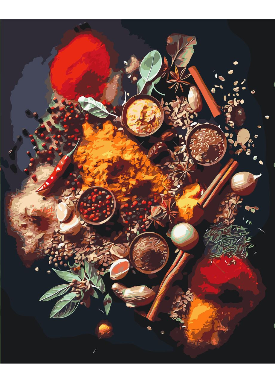 Картина по номерам Натюрморт. Мировые пряности 40*50 см Оригами LW 3451 Origami (351587201)