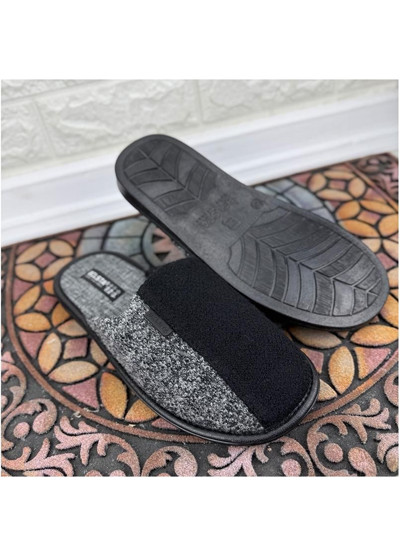 Кімнатні тапочки чоловічі закриті VS-0005-01-1 Чорні No Brand (361230617)