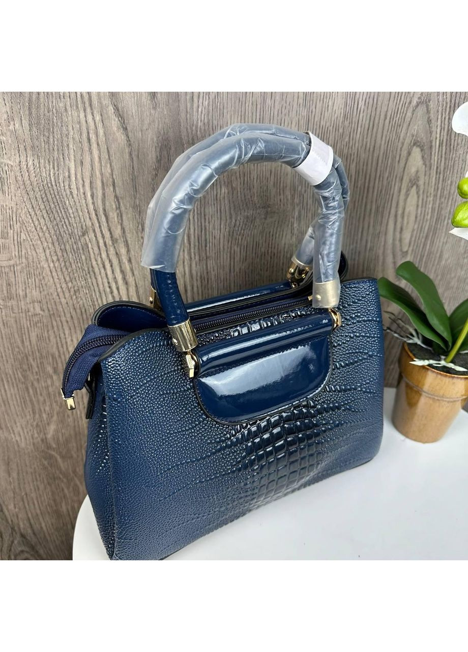 Женская лаковая сумочка Кенгуру рептилия из экокожи цилиндрическая серого цвета ProDobro (363135812)