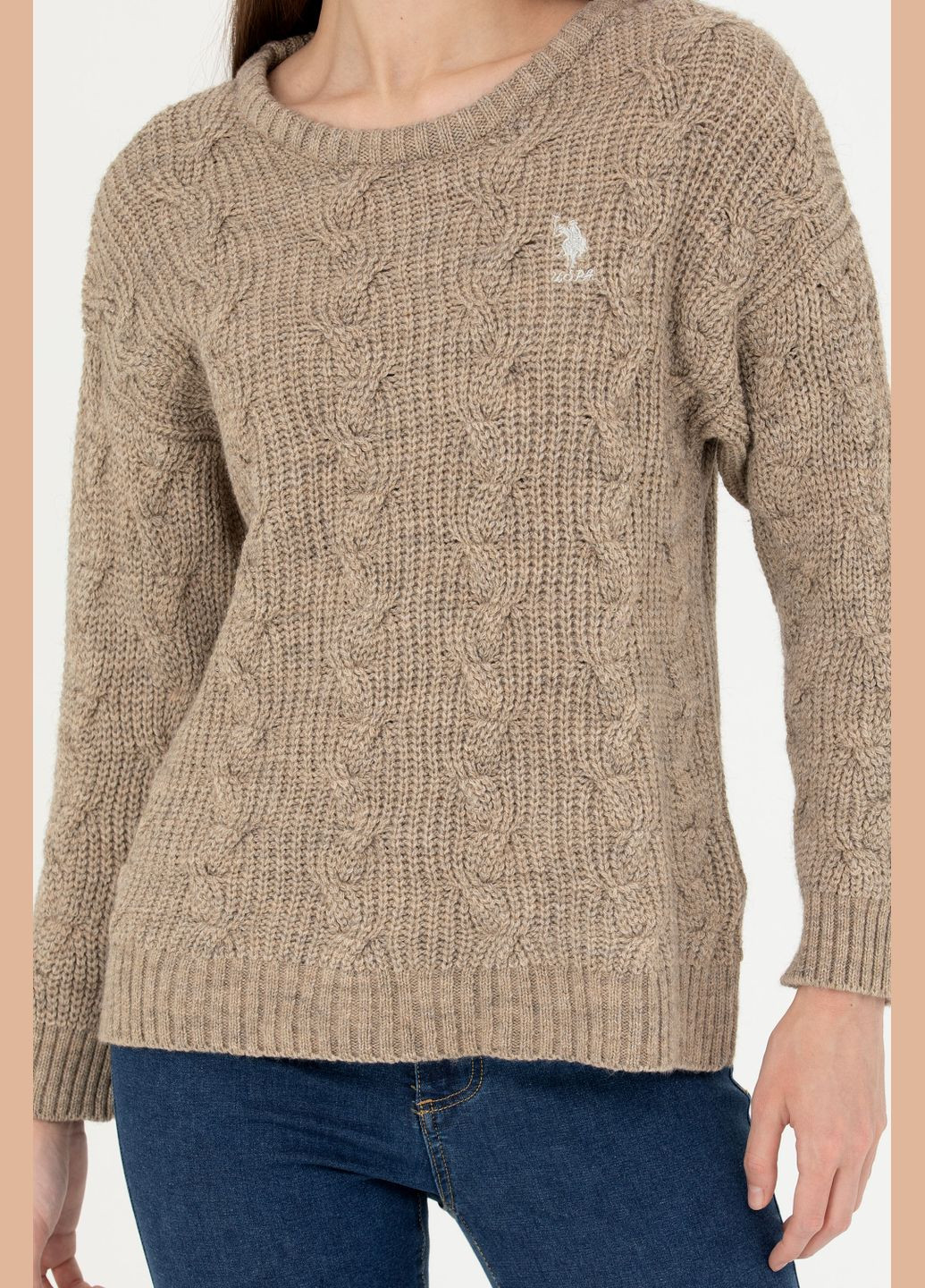 Серый свитер u.s. polo assn. женский U.S. Polo Assn.