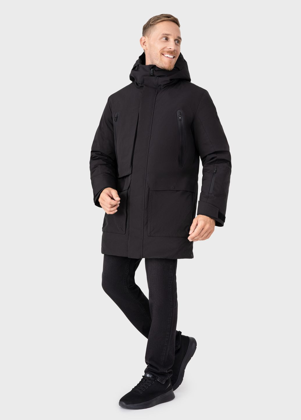 Чорна зимня куртка чорна з мембраною 5000 3xl Avecs