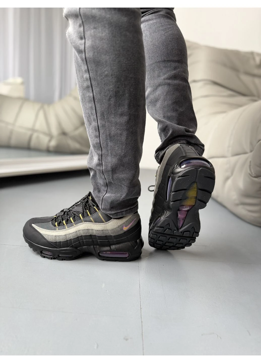 Цветные демисезонные кроссовки мужские nike air max 95 og big bubble найк аир макс 95 No Brand
