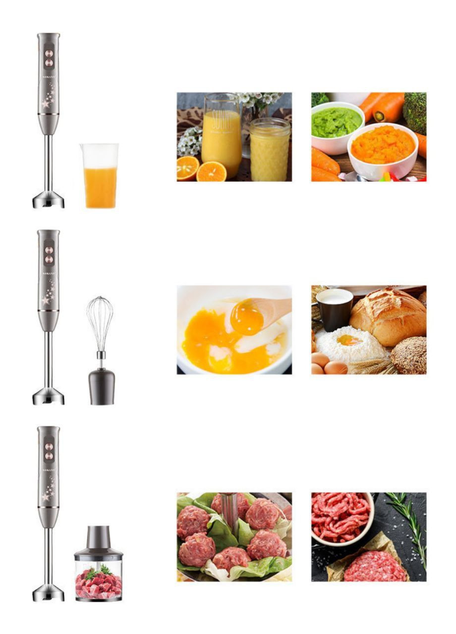 Мультифункціональний блендер 4в1 Sokany SK-02012 (322399804)