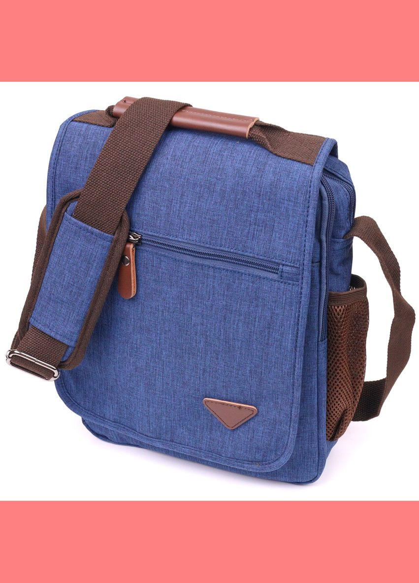 Сумка чоловіча через плече із текстилю 21264 Синя Vintage (302009042)
