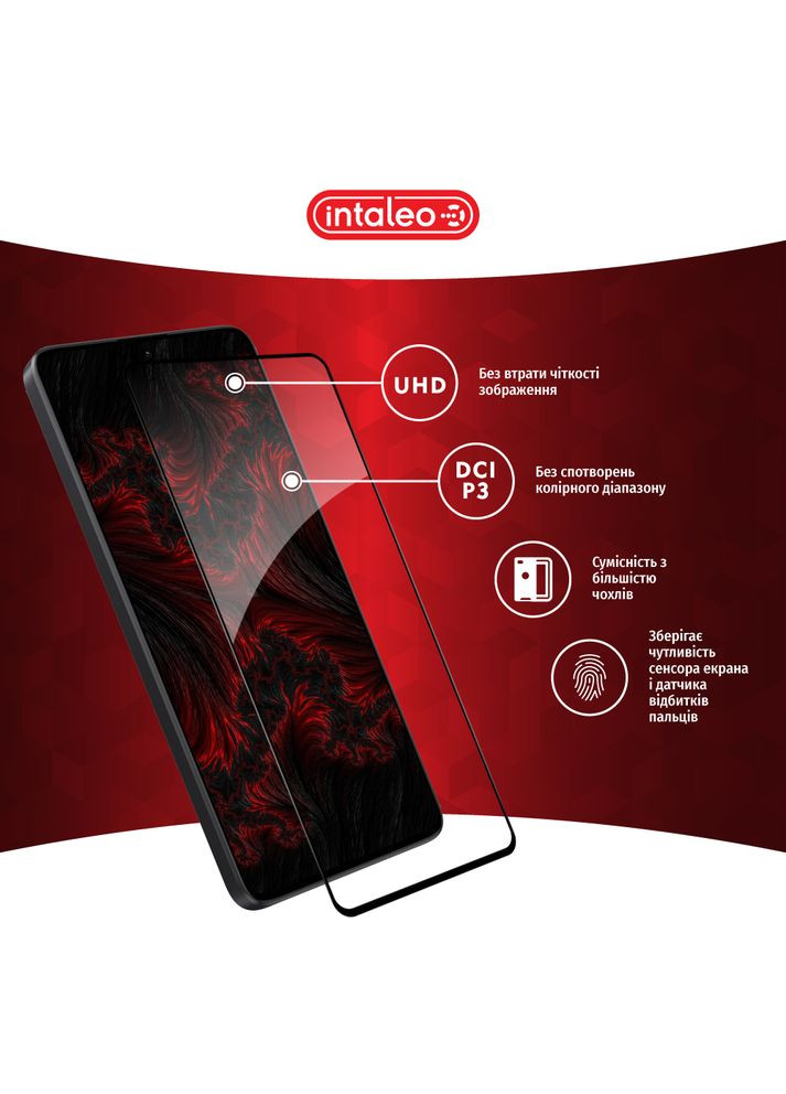 Защитное стекло Full Glue для Xiaomi Redmi Note 13 5G Black (1283126583902) Intaleo (323091079)