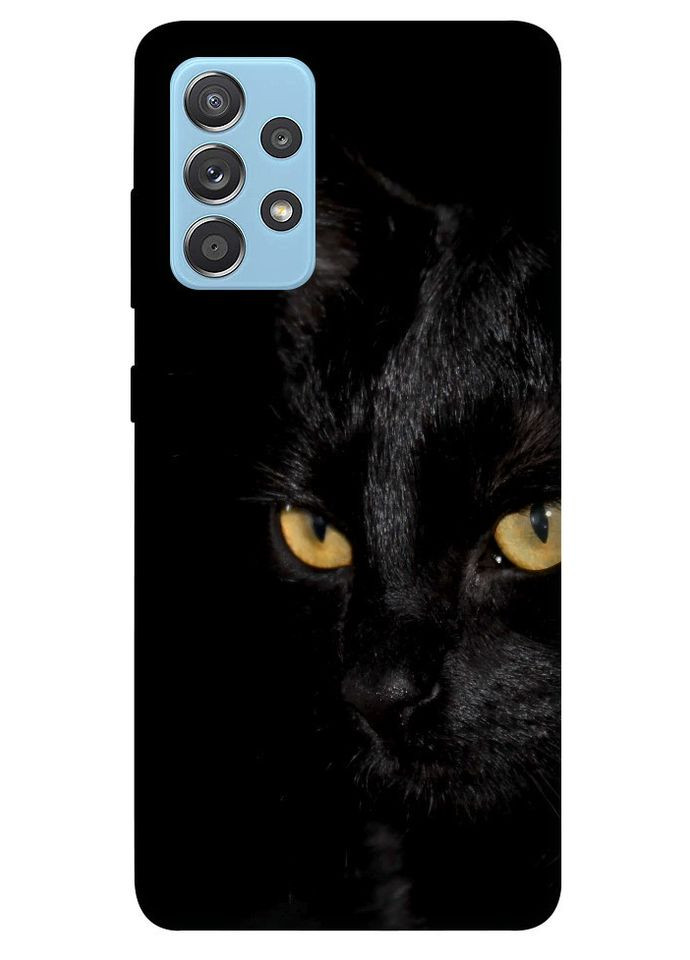 Чохол з принтом для Samsung Galaxy A52 4G, Samsung Galaxy A52 5G / для самсунг галаксі а52 Чорний кіт No Brand (339062083)