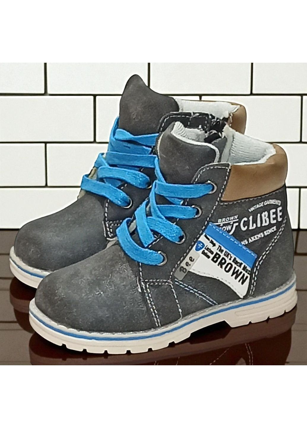 Утеплені демісезонні черевики осінні ортопедичні хайтопи для малюка на флісі Клібі Clibee (362378418)
