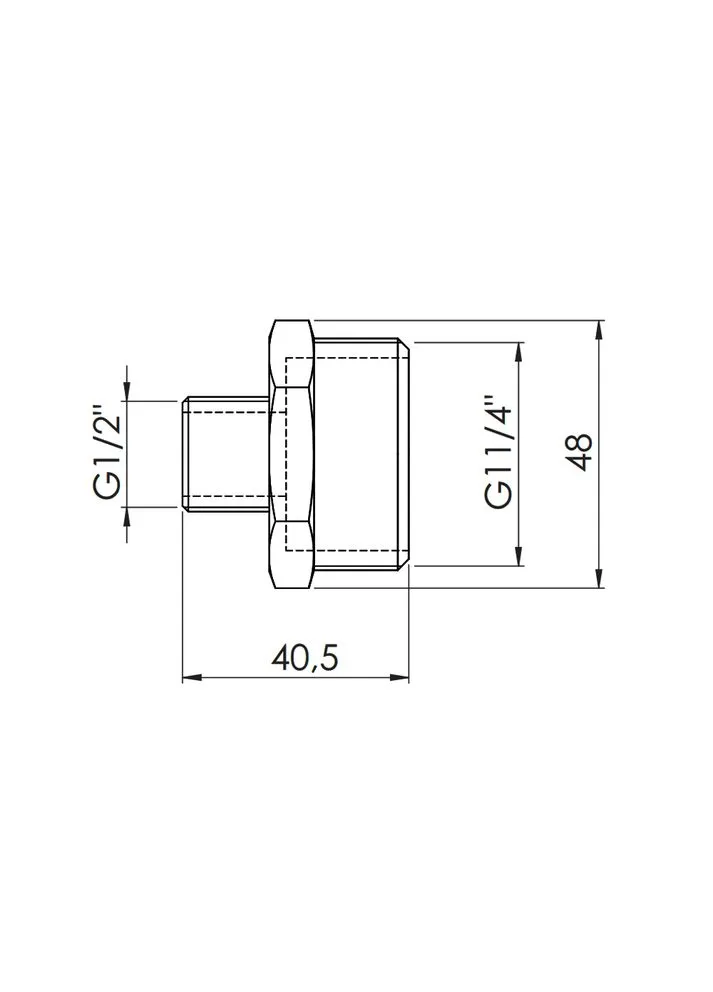 Ниппель редукционный Forte 1 1/4х1/2" SF3593215 Thermo Alliance (400361145)