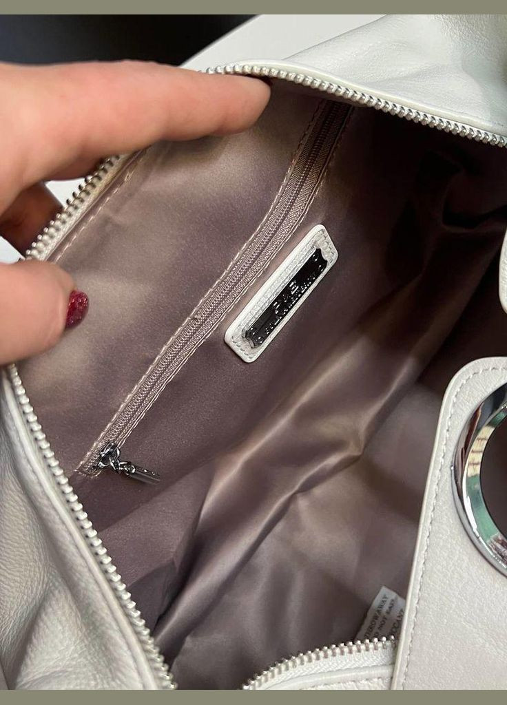 Сумка жіноча натуральна шкіра біла Y1728-2 Polina&Eiterou (341322561)