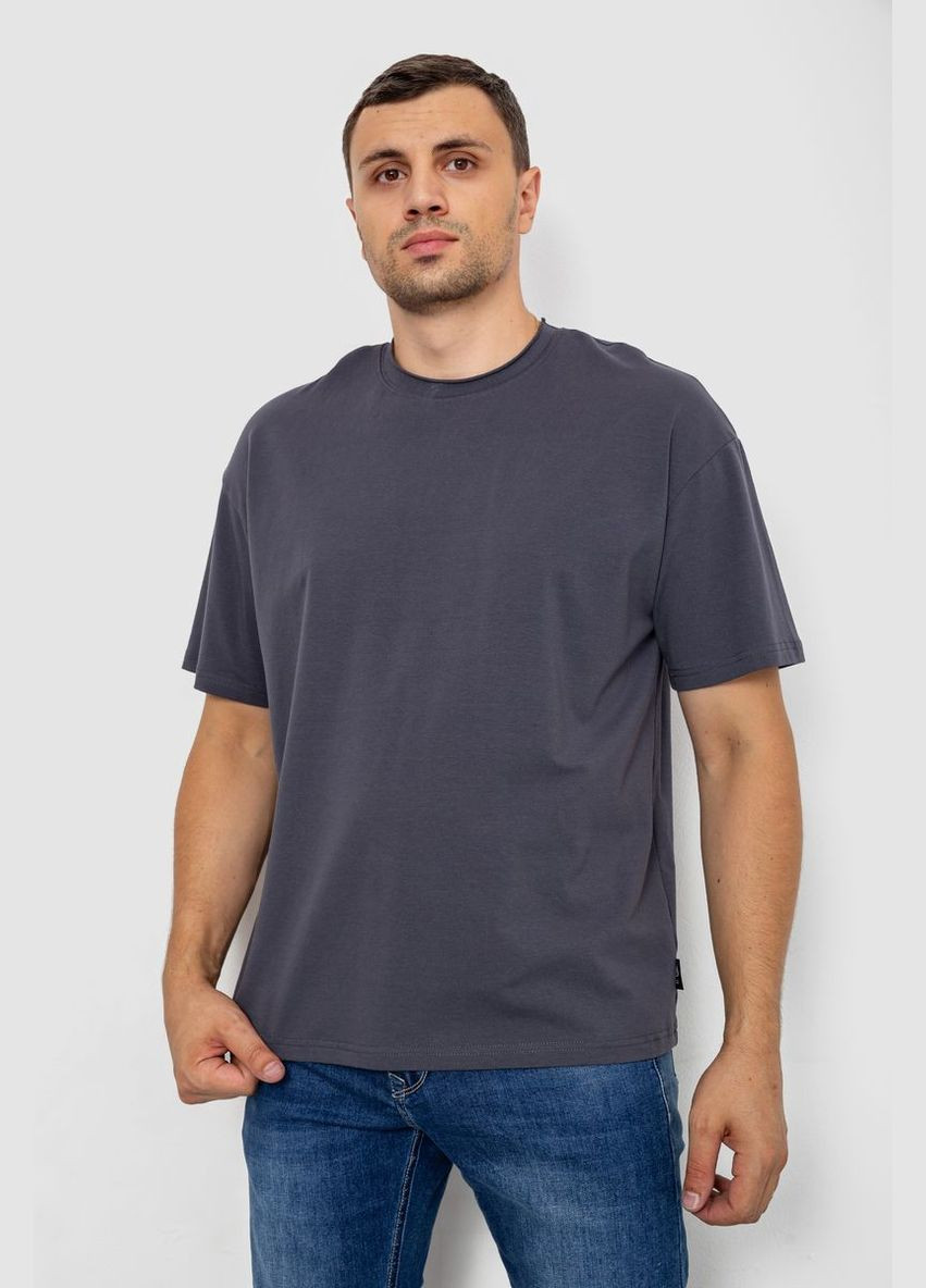 Серая футболка мужская однотонная, цвет хаки, Ager