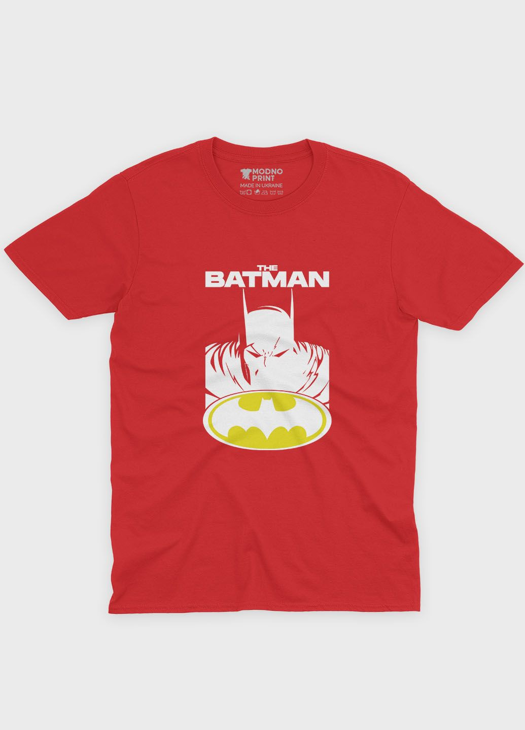 Красная демисезонная футболка для девочки с принтом супергероя - бэтмен (ts001-1-sre-006-003-019-g) Modno