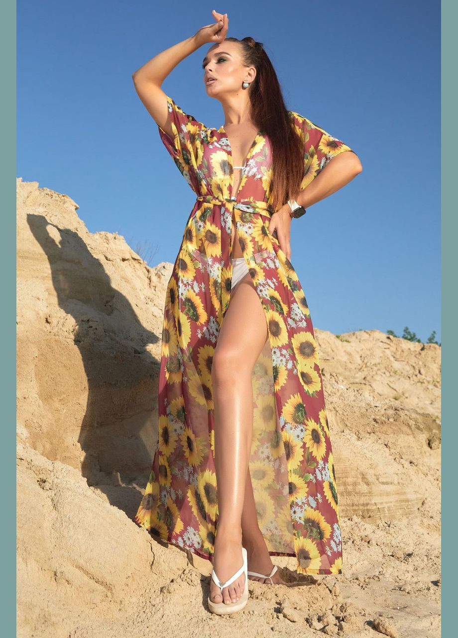 Пляжная туника принт подсолнечника. Seventeen (340108412)