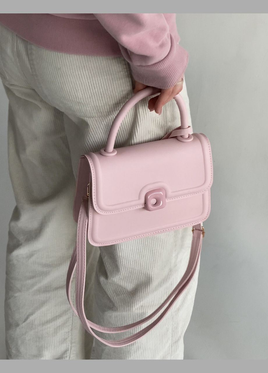 Женская сумка 8747 кросс-боди на ремешке через плечо розовая No Brand (292631177)