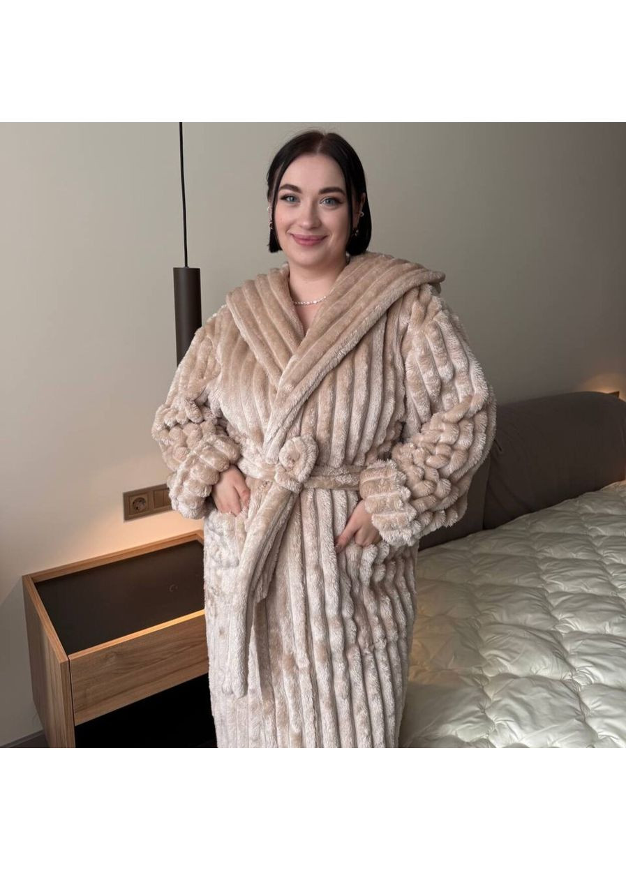 Халат унисекс Шарпей плюшевый 46-48 р бежевый HS2 Ananasko (355873187)
