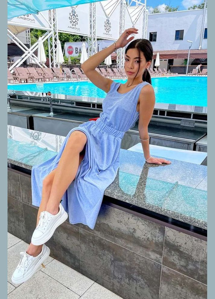 Голубое повседневный, кэжуал платье Seventeen