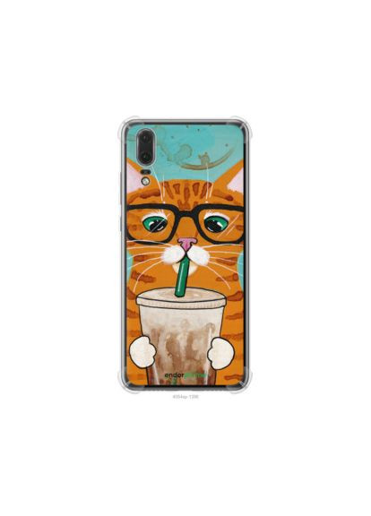 Чехол на Huawei P20 Зеленоглазый кот в очках "4054sp-1396-2448" Endorphone (362606318)