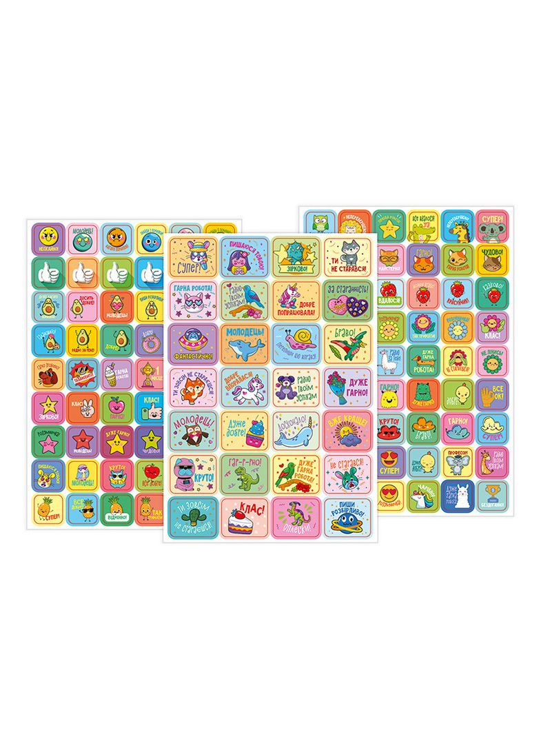 Оценки-наклейки в пакете_бирюзовые No Brand (359372618)